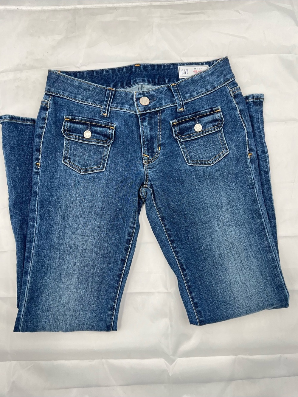 162 GAP Slim Fit Dark Blue low-rise Jeans